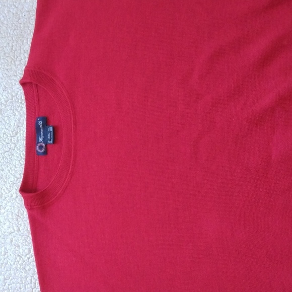 NWOT Faconnable XXL Red Merino Wool Crew Neck Sweater - Picture 9 of 11